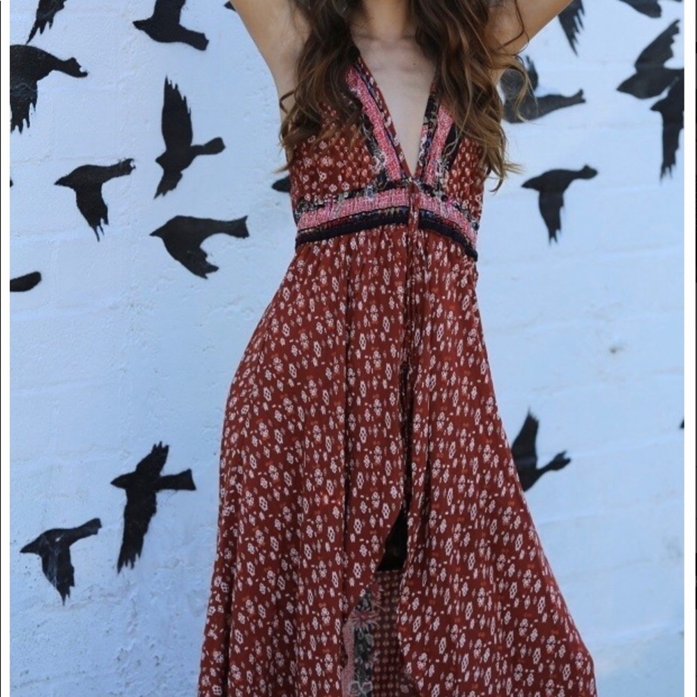 HALTER ROMPER MAXI DRESS - Picture 7 of 14